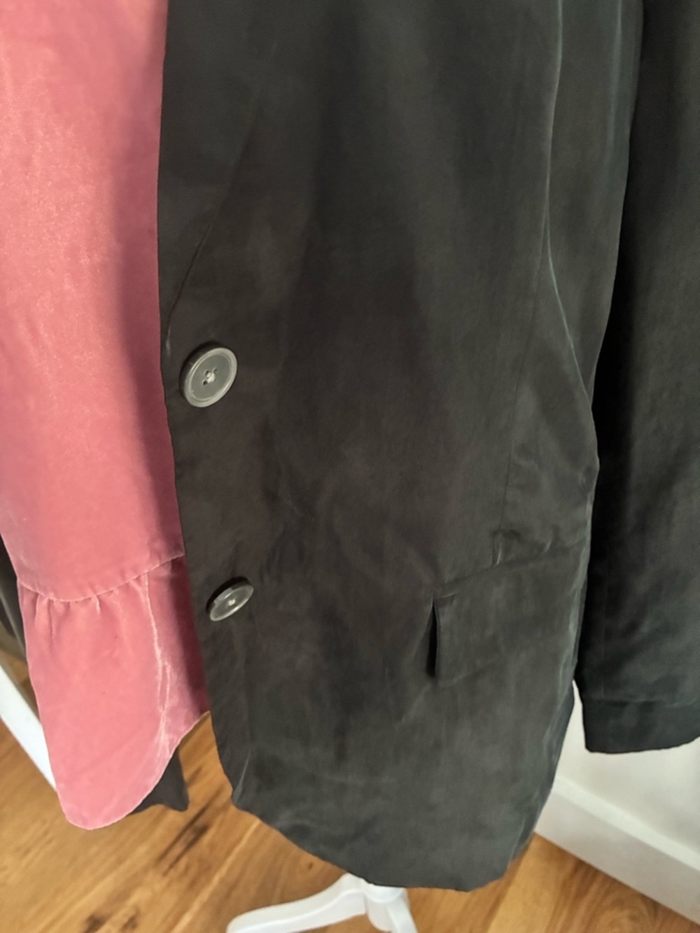 J.Crew Cupro jacket silk like black 90s blazer women 12 - Picture 9 of 9